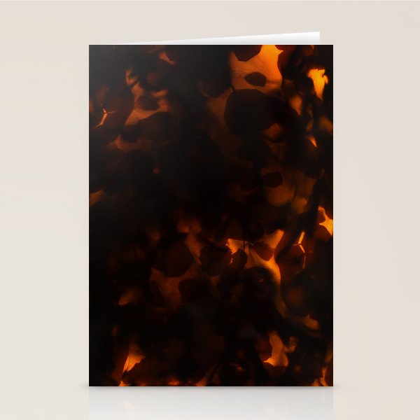 Tortoiseshell Pattern Amber Red Stationery Card Gallery Image 2