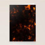 Tortoiseshell Pattern Amber Red Stationery Card Gallery Image 2