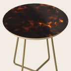 Tortoiseshell Pattern Amber Red Side Table Gallery Image 2