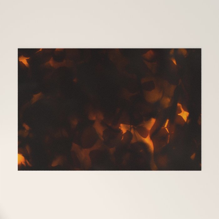 Tortoiseshell Pattern Amber Red Welcome Mat Gallery Image 1