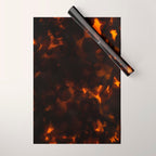 Tortoiseshell Pattern Amber Red Wrapping Paper Gallery Image 1
