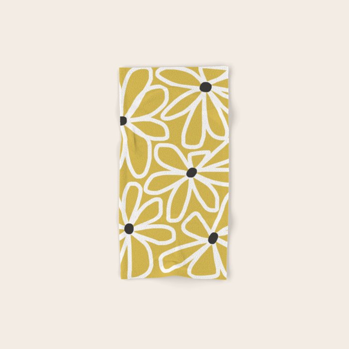 Daisy chain - yellow Bath Towel Gallery Image 1