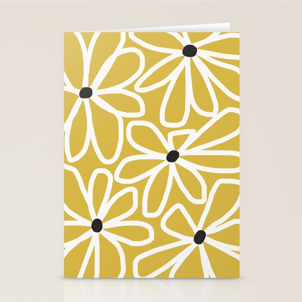 Daisy chain - yellow Stationery Card Gallery Image 2