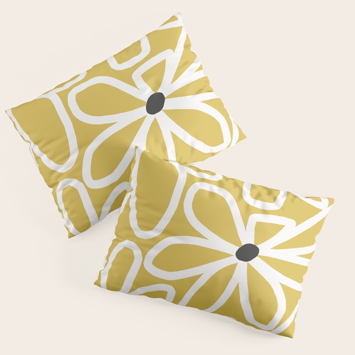 Daisy chain - yellow Pillow Sham Gallery Image 3
