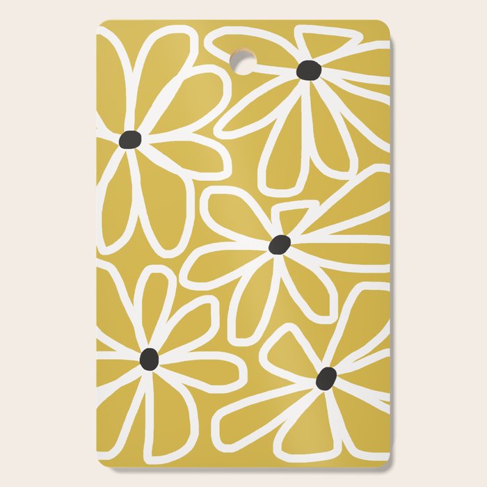 Daisy chain - yellow Cutting Board Gallery Image 1
