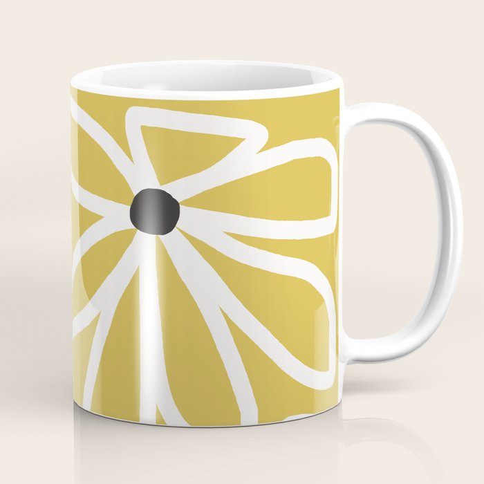 Daisy chain - yellow Coffee Mug Gallery Image 1
