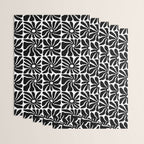 Black and white retro flower art pattern Wrapping Paper Gallery Image 3