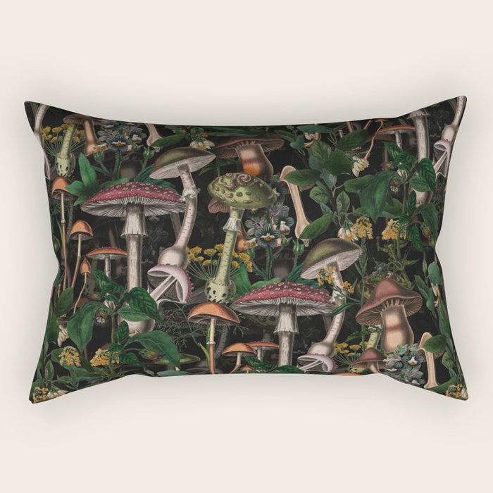 Mushroom Paradise III Rectangular Pillow Gallery Image 1