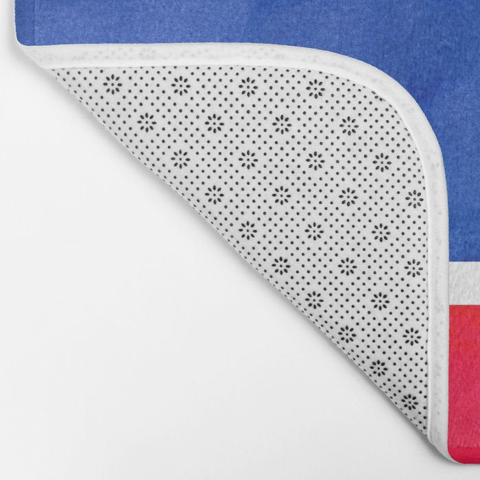 Rothko Abstract Mid Century Modern Minimalist Colorful Simple Nautical Red Blue Bath Mat Gallery Image 2