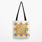 Checkerboard Quilt Shapes - Multicolor Gold Tote Bag Gallery Image 2