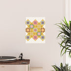 Checkerboard Quilt Shapes - Multicolor Gold Poster Gallery Image 2