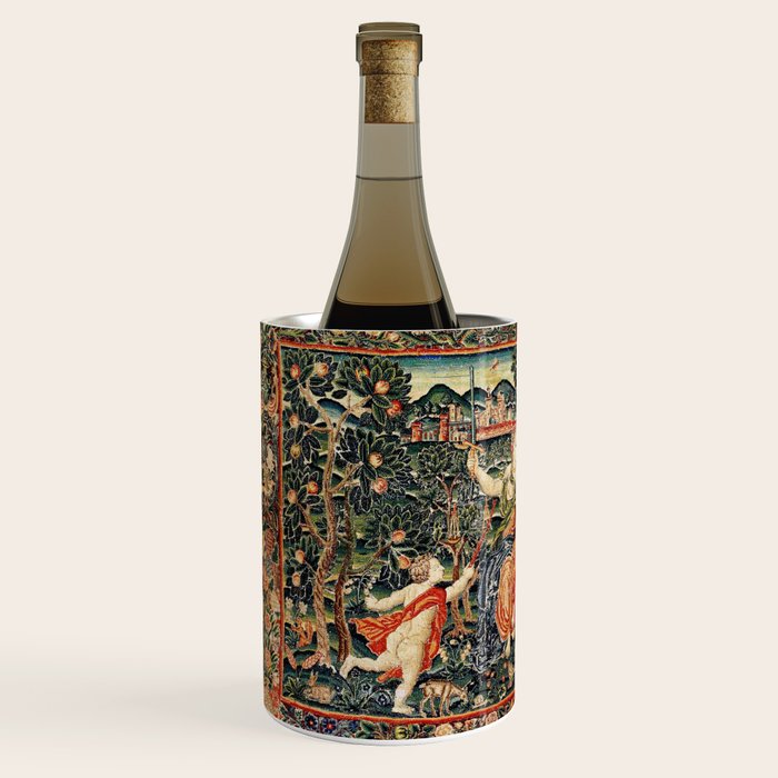 Franco Flemish Allegorical 17th Century Tapestry Print Wine Chiller Gallery Image 2