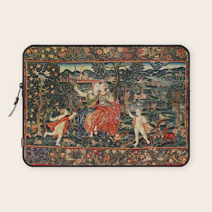 Franco Flemish Allegorical 17th Century Tapestry Print Laptop Sleeve Gallery Image 1