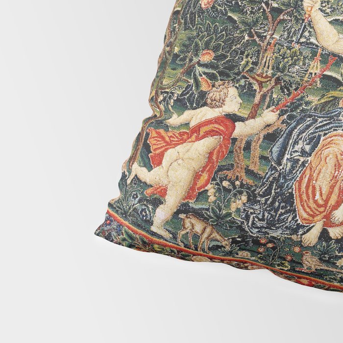 Franco Flemish Allegorical 17th Century Tapestry Print Pillow Sham Gallery Image 4