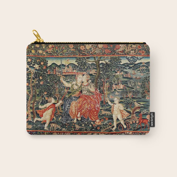 Franco Flemish Allegorical 17th Century Tapestry Print Carry All Pouch Gallery Image 1