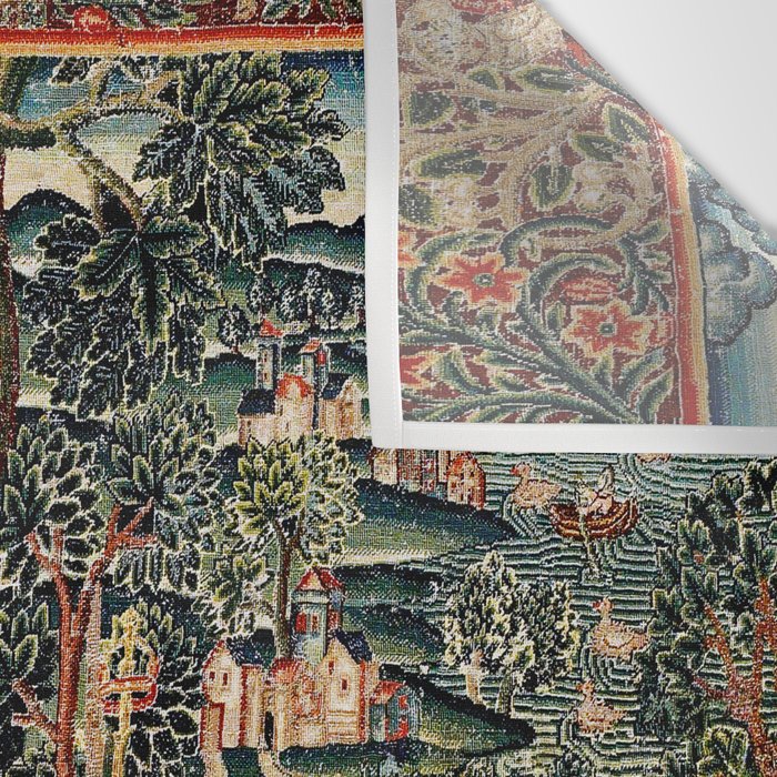 Franco Flemish Allegorical 17th Century Tapestry Print Wall Tapestry Gallery Image 3