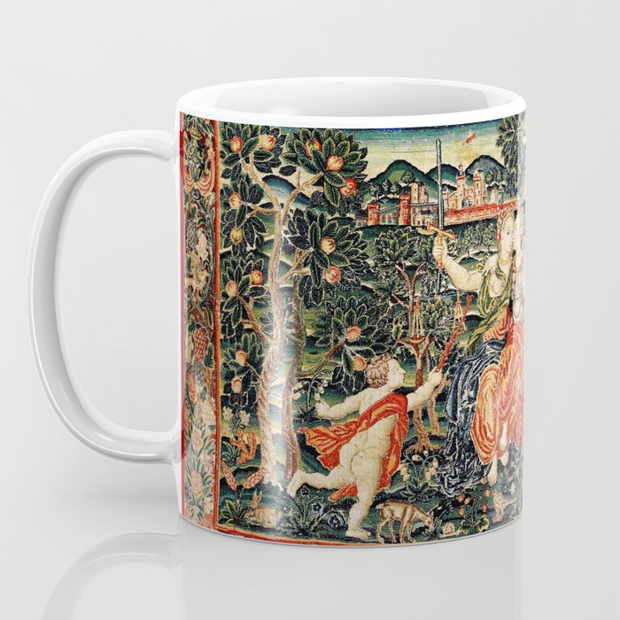 Franco Flemish Allegorical 17th Century Tapestry Print Coffee Mug Gallery Image 3