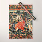 Franco Flemish Allegorical 17th Century Tapestry Print Wrapping Paper Gallery Image 1