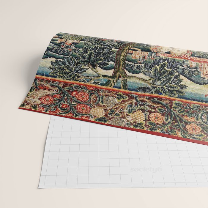 Franco Flemish Allegorical 17th Century Tapestry Print Wrapping Paper Gallery Image 2