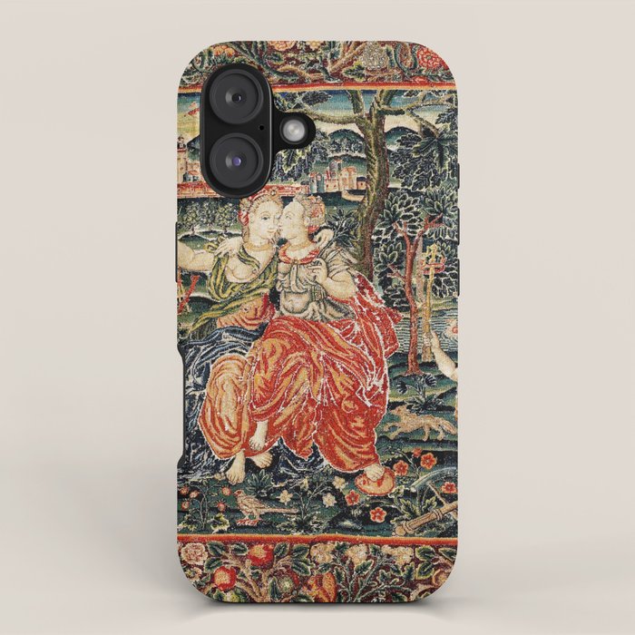 Franco Flemish Allegorical 17th Century Tapestry Print iPhone Case Gallery Image 1