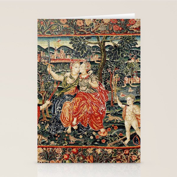 Franco Flemish Allegorical 17th Century Tapestry Print Stationery Card Gallery Image 2
