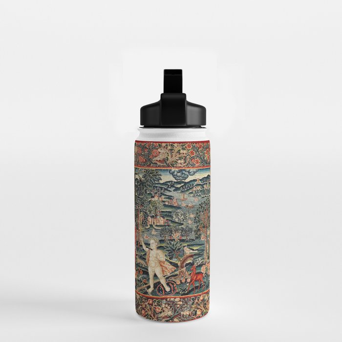 Franco Flemish Allegorical 17th Century Tapestry Print Water Bottle Gallery Image 2