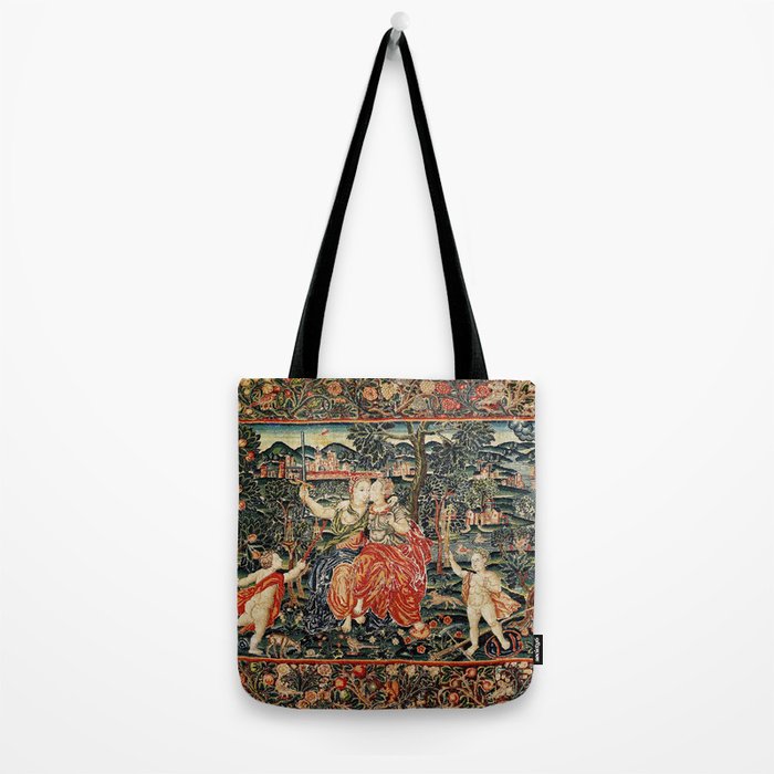Franco Flemish Allegorical 17th Century Tapestry Print Tote Bag Gallery Image 2
