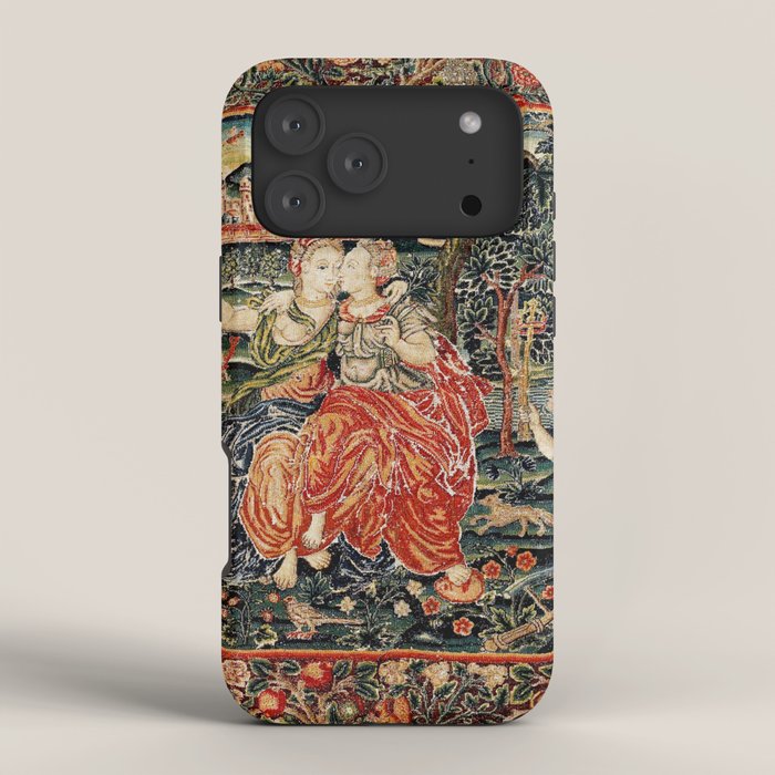 Franco Flemish Allegorical 17th Century Tapestry Print iPhone Case Gallery Image 4
