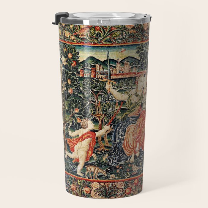 Franco Flemish Allegorical 17th Century Tapestry Print Travel Mug Gallery Image 3