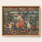 Franco Flemish Allegorical 17th Century Tapestry Print Serving Tray Gallery Image 1