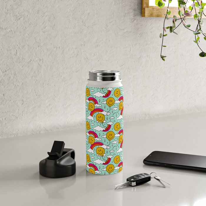 Smiley Face Balloon Print Water Bottle Gallery Image 4