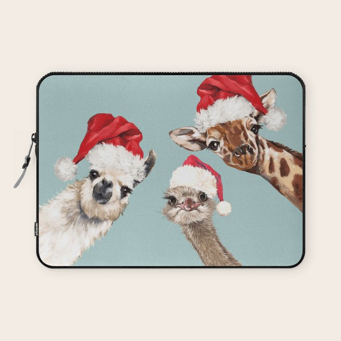 Christmas Animals Gang Laptop Sleeve
