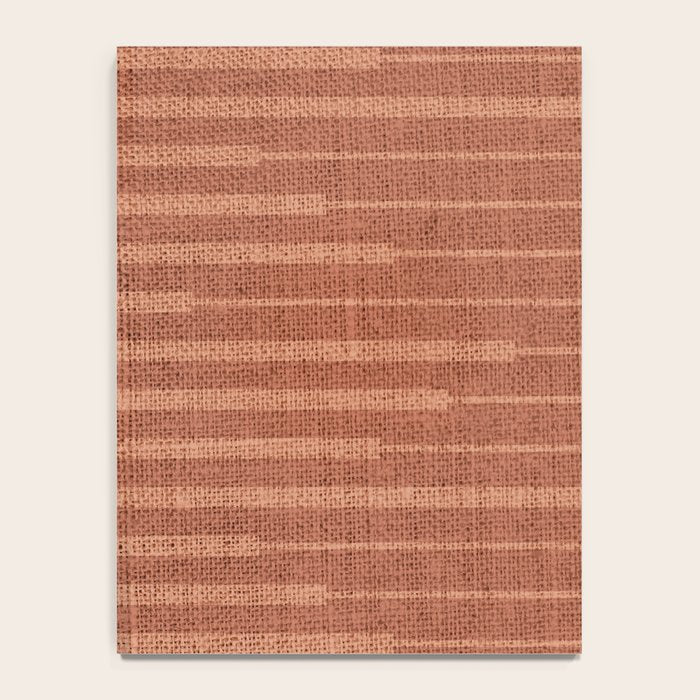 Burnt Orange, Boho Minimalist Stripes Notebook Gallery Image 4