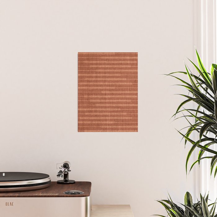 Burnt Orange, Boho Minimalist Stripes Poster Gallery Image 2