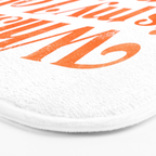 "Whiskey Is My Love Language" Cute Orange Typography Design For Whiskey Lovers! Bath Mat Gallery Image 3