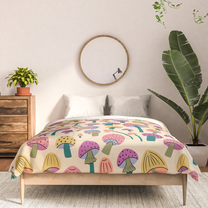 Retro Mushroom - pattern  Comforter Gallery Image 3