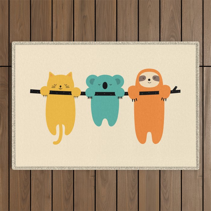 Hang In There Outdoor Rug Gallery Image 1