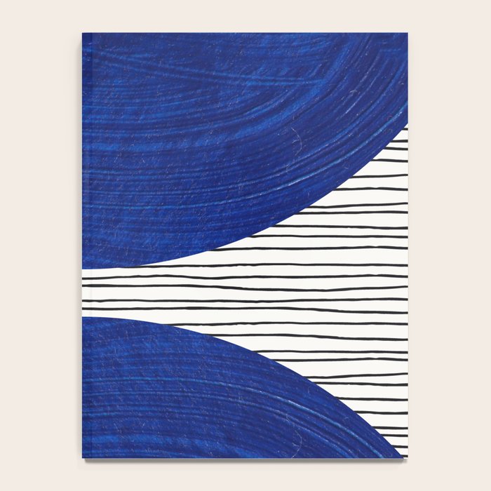 navy blue woodblock lines Notebook Gallery Image 4