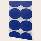 navy blue woodblock lines Wallpaper Gallery Image 2
