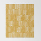 Yellow Abstract Line Art Throw Blanket Gallery Image 2