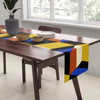 Cuboid Geometric Abstract Shapes Pattern XXI Table Runner Gallery Image 2