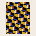 Cuboid Geometric Abstract Shapes Pattern XXI Poster Gallery Image 4