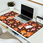 Magic Mushrooms in Brown Desk Mat Gallery Image 2
