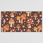Magic Mushrooms in Brown Desk Mat Gallery Image 3