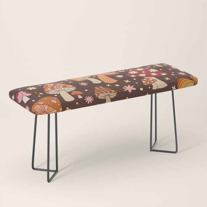 Magic Mushrooms in Brown Bench Gallery Image 1
