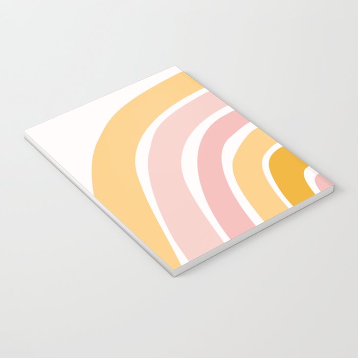 Abstract Shapes 94 in Mustard Yellow and Pale Pink (Rainbow Abstraction) Notebook Gallery Image 3