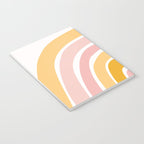 Abstract Shapes 94 in Mustard Yellow and Pale Pink (Rainbow Abstraction) Notebook Gallery Image 3