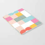 Retro Flowers on playful checks Notebook Gallery Image 2