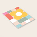 Retro Flowers on playful checks Notebook Gallery Image 3
