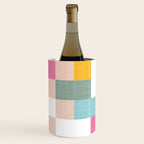 Retro Flowers on playful checks Wine Chiller Gallery Image 3